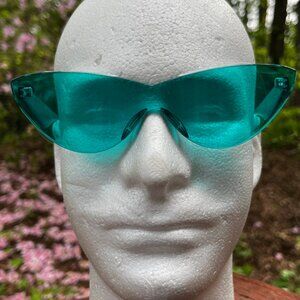 Turquoise Rimless Sunglasses Eyewear Shades